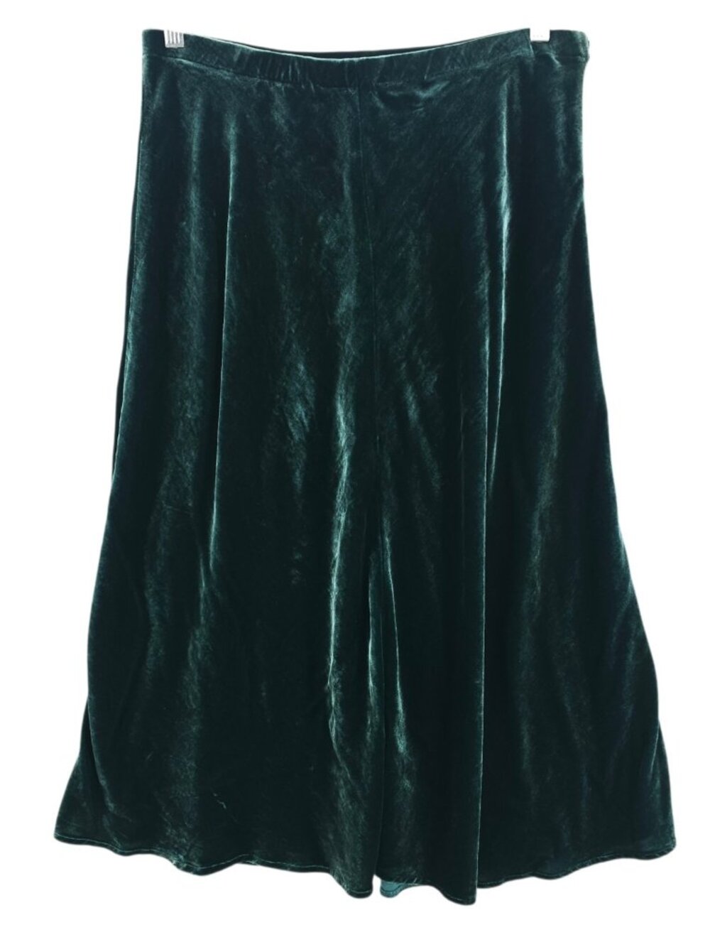 EILEEN FISHER Dark Green Velvet Skirt Midi Size SMALL